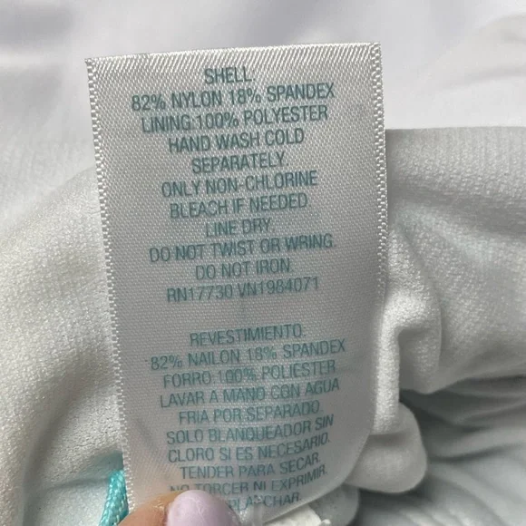 NWT Target Kona Sol One Piece Floral Tropical Swimsuit SZ Large in Teal Blue - Picture 6 of 6